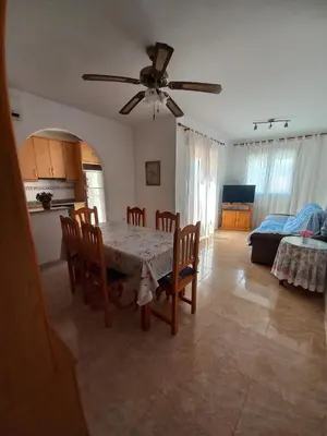 Cama o camas de una habitación en Apartamento Villaricos con parking