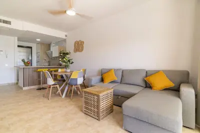 Zona de estar de Apartamento a Estrenar Piscina y Parking Gratis