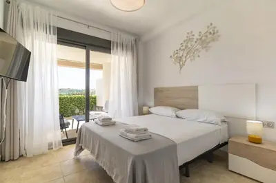 Cama o camas de una habitación en Apartamento a Estrenar Piscina y Parking Gratis