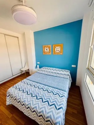 Cama o camas de una habitación en Apartamento Aguadulce Playa Torrequebrada