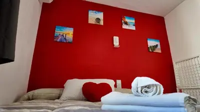 Cama o camas de una habitación en Apartalux Luna de las Negras