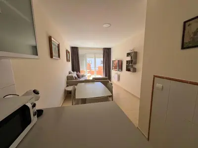 Cama o camas de una habitación en apartamento piscina privada