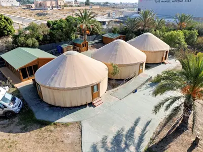 Paisaje cerca de este tented camp