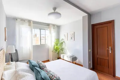 Cama o camas de una habitación en Casa Valparaíso R&R