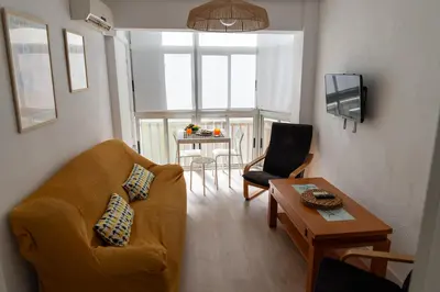 Una televisión o centro de entretenimiento en CT 381 AL - Faro's Playa Zapillo - Almeria - Apartment for 4