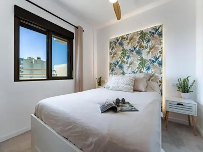 Cama o camas de una habitación en Studio in Aguadulce with Sea Views & Pool