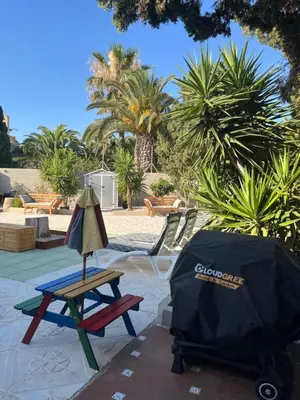 Jardín al aire libre en Villa de los Osos - 3min Walk To The Beach & Club De Golf Playa Serena, Entire House, Chalet With XXL Private Pool & Gym