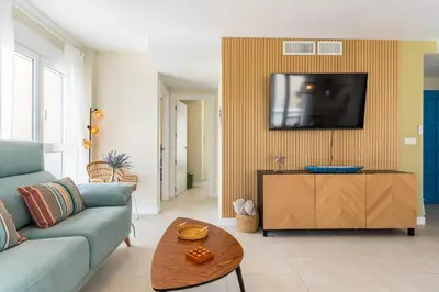 Una televisión o centro de entretenimiento en Apartamento Vistazul R&R