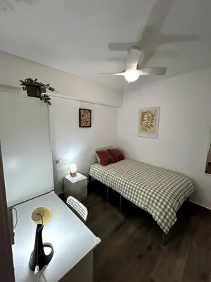Cama o camas de una habitación en A pasos del mar, 4 habitaciones, AC y reformado