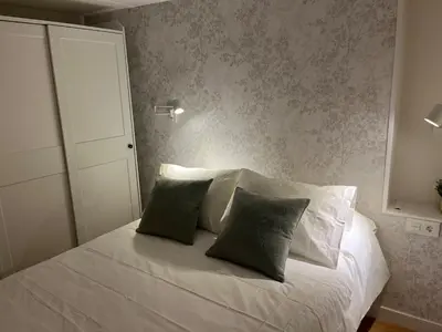 Cama o camas de una habitación en Apartamento junto a la Plaza del Ayuntamiento