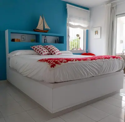 Cama o camas de una habitación en CT 385 AL - Faro's Soulrise Villa - Mojacar - Pool & Artistic Flair close to the Beach