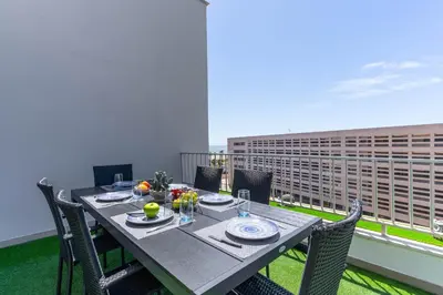 Un balcón o terraza de Apartamento Mirador Playa Serena V R&R