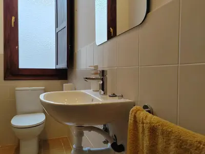 Un baño de Apartamentos Bertrand Plaza