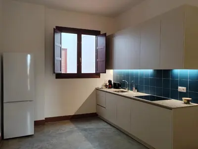 Una cocina o zona de cocina en Apartamentos Bertrand Plaza