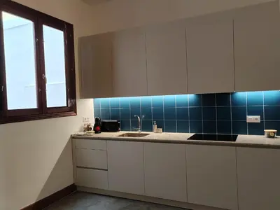 Una cocina o zona de cocina en Apartamentos Bertrand Plaza