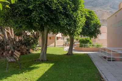 Jardín al aire libre en Apartamento Exclusivo Frente al Mar