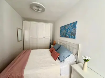 Cama o camas de una habitación en Sol, centro y playa