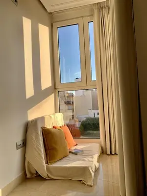 Zona de estar de Apartamento Completo con Preciosas Vistas a la Rambla