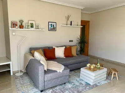 Zona de estar de Apartamento Completo con Preciosas Vistas a la Rambla