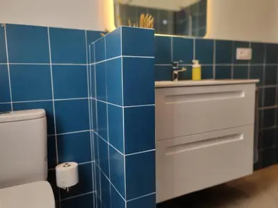 Un baño de Apartamentos Bertrand Plaza