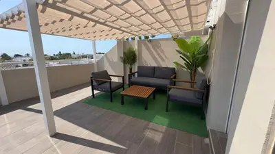 Un balcón o terraza de Ático Dúplex con vistas al Mar