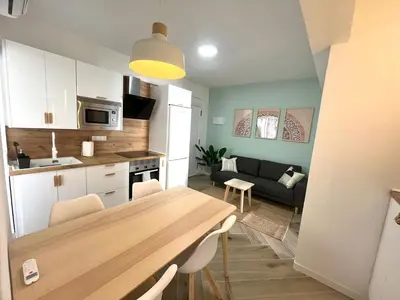 Una cocina o zona de cocina en Alma Y Arena Beach Apartment