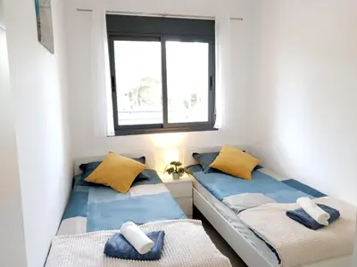 Cama o camas de una habitación en Apartamento Brisas Luminosas