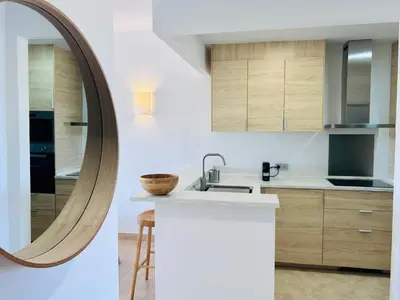 Una cocina o zona de cocina en Altos de Vera II- Ático con vistas espectaculares al campo de golf Valle del Este