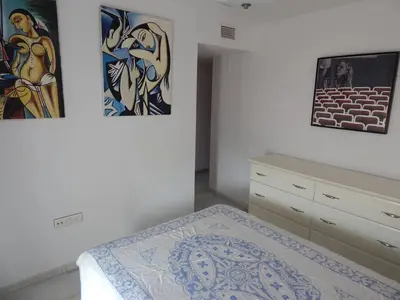 Cama o camas de una habitación en Apartamento Atico Golf Playa
