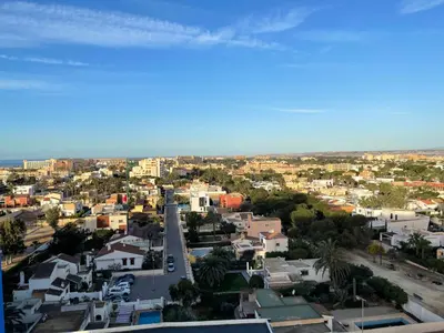Vista general de Roquetas de Mar o vista desde el apartamento