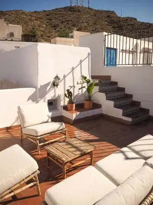 Zona de estar de Casa Augustin, village house in Mojacar Pueblo