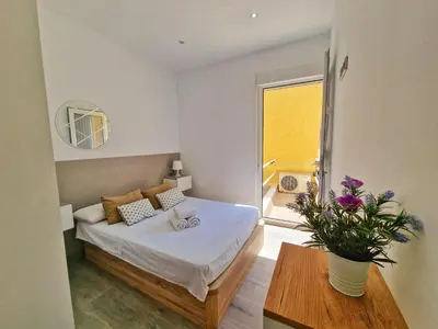 Cama o camas de una habitación en Apto BRISAS DEL CABO, Cabo de Gata, Almería