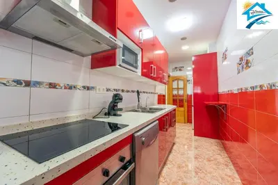 Una cocina o zona de cocina en Apartment F1 Aguadulce