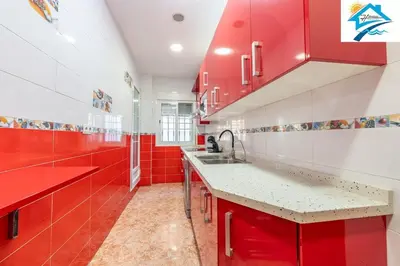 Una cocina o zona de cocina en Apartment F1 Aguadulce