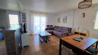 Una televisión o centro de entretenimiento en Apartamento Calarreona - Aguilas