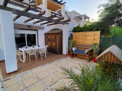 Jardín al aire libre en Apartamento Vera playa, Entre Sol y Salinas