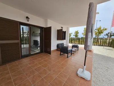 Zona de estar de Apartamento encantador con piscina compartida a 500m de la playa - ES-376-16
