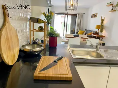 Plano de Moderno apartamento de 2 hab en San Juan de los Terreros con Internet - ES-376-35