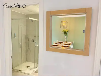 Un baño de Apartamento moderno cerca de la playa, aire acondicionado, 2 dormitorios, jardín común - ES-376-18