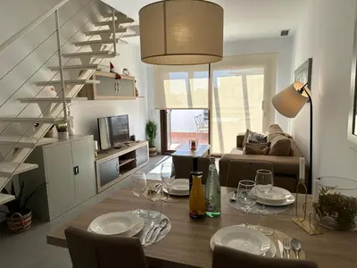 Zona de estar de Agradable apartamento en San Juan de los Terreros, cerca de la playa para 4 pers. - ES-376-6