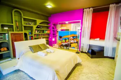 Cama o camas de una habitación en 16:9 Los Molinos Suites