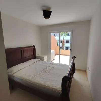 Cama o camas de una habitación en Apartamento Luminoso con terraza y parking privado - Vera Playa