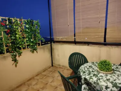 Un balcón o terraza de Apartment with views of Aguadulce Almeria