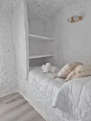 Cama o camas de una habitación en Cuevas Halima