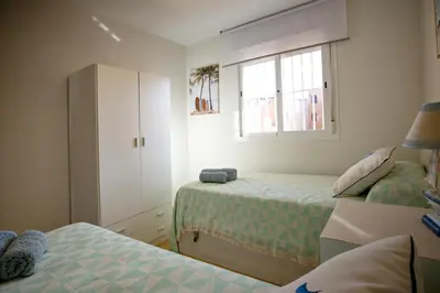 Cama o camas de una habitación en Vera Playa Lux Atico