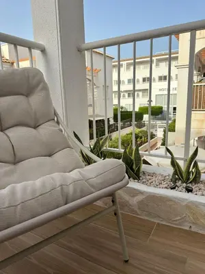 Zona de estar de Playa 4min #Parking #Smart TV #2 habitaciones #Familia
