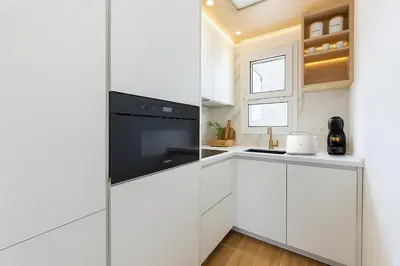 Una cocina o zona de cocina en Playa 4min #Parking #Smart TV #2 habitaciones #Familia