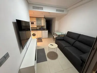 Una cocina o zona de cocina en Apartamento Atico Vera Puerto Rey