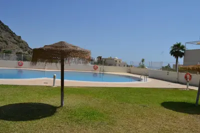 Piscina en o cerca de Mojácar - Apartamento con Terraza y Vistas al Mar y a la Montaña