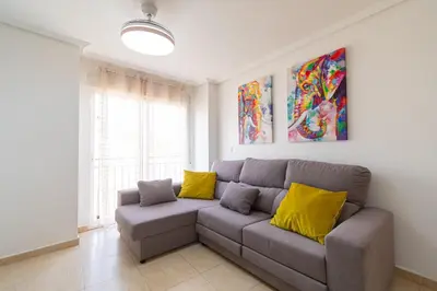 Zona de estar de Apartamento en el centro de Águilas - By Aloha Palma